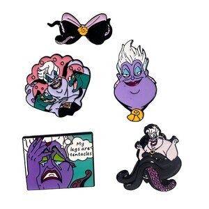 Ursula Villain Lapel Pin Little Mermaid Ariel Princess Brooch Jewelry Badge Pin